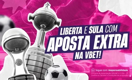 Banner promocional da Vbet com oferta de aposta extra em futebol