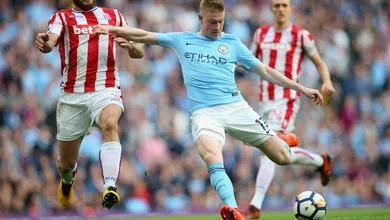 De Bruyne d&aacute; show em uma exibi&ccedil;&atilde;o espantosa do Manchester City: 7 a 2 no Stoke