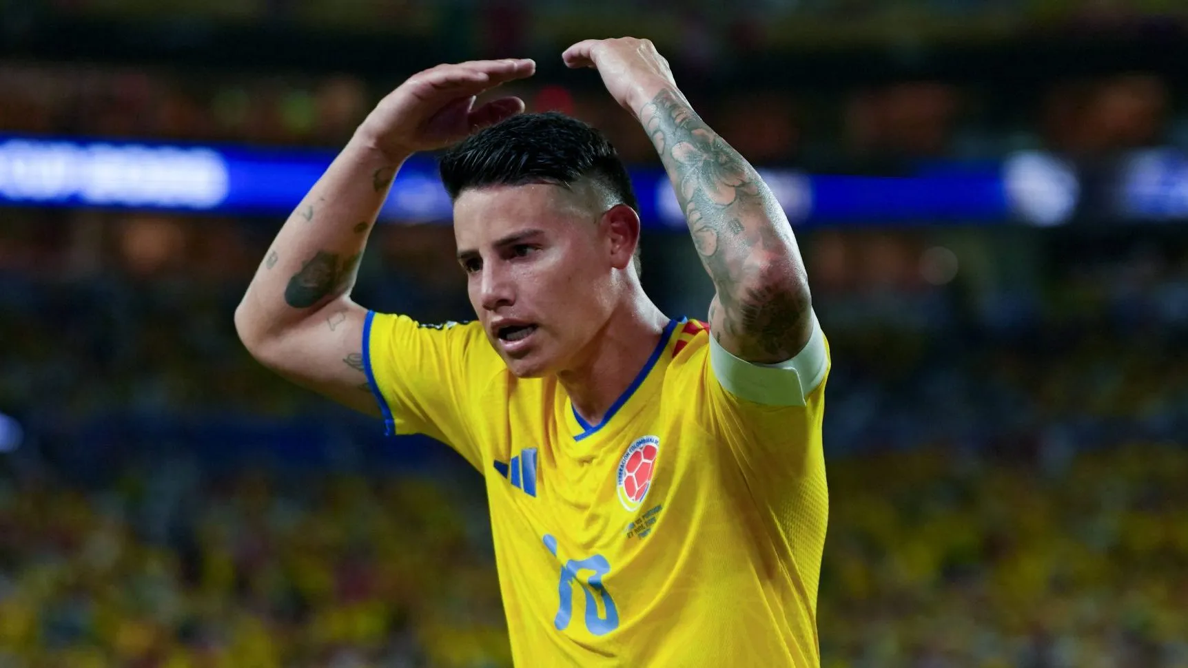James Rodriguez, meia da sele&ccedil;&atilde;o colombiana (Foto: IMAGO / Gribaudi/ImagePhoto)