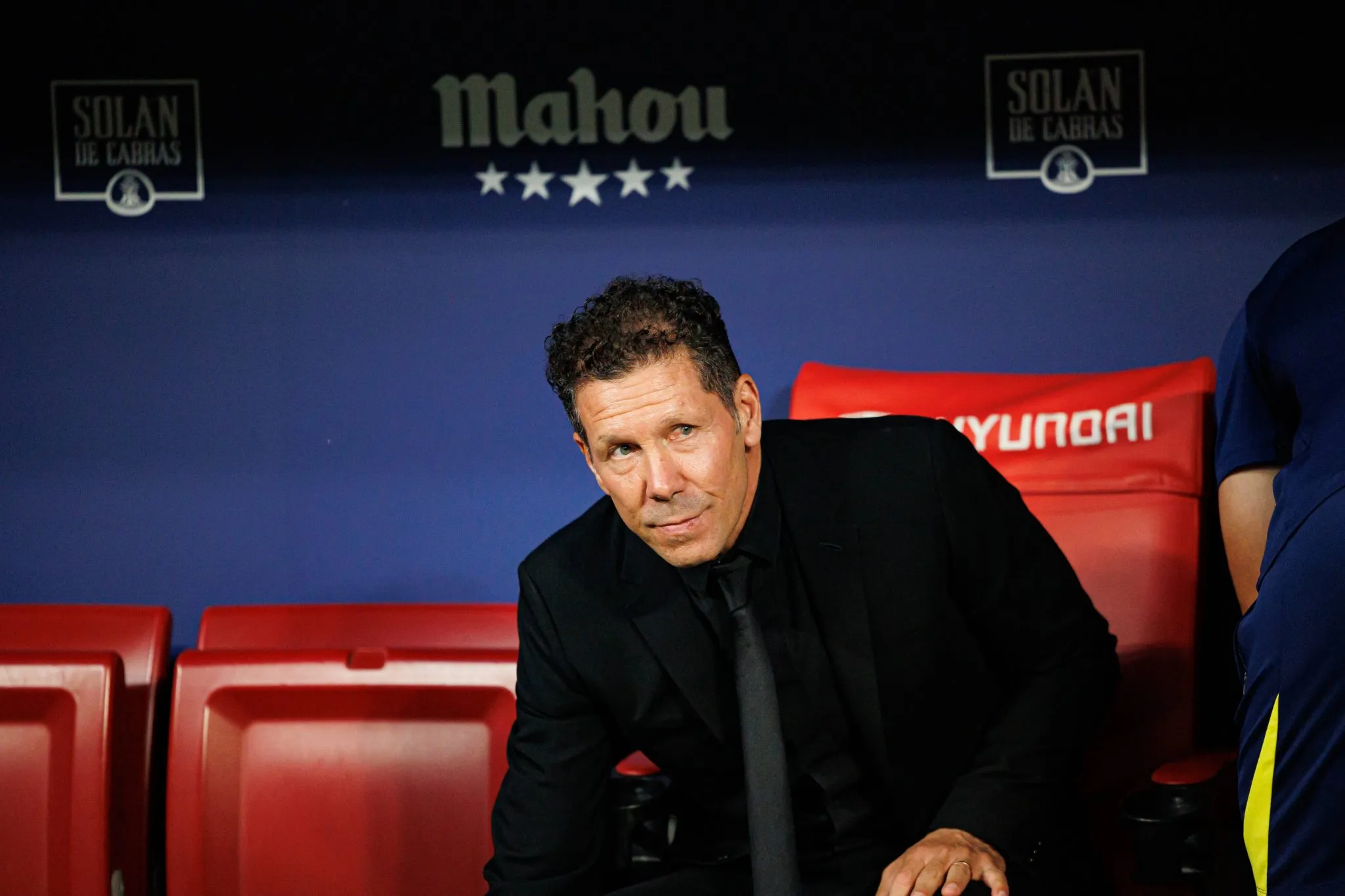 Diego Simeone durante jogo do Atl&eacute;tico de Madrid 