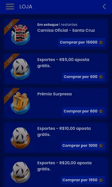 Loja do Sorte Club com free bets dispon&iacute;veis para compra