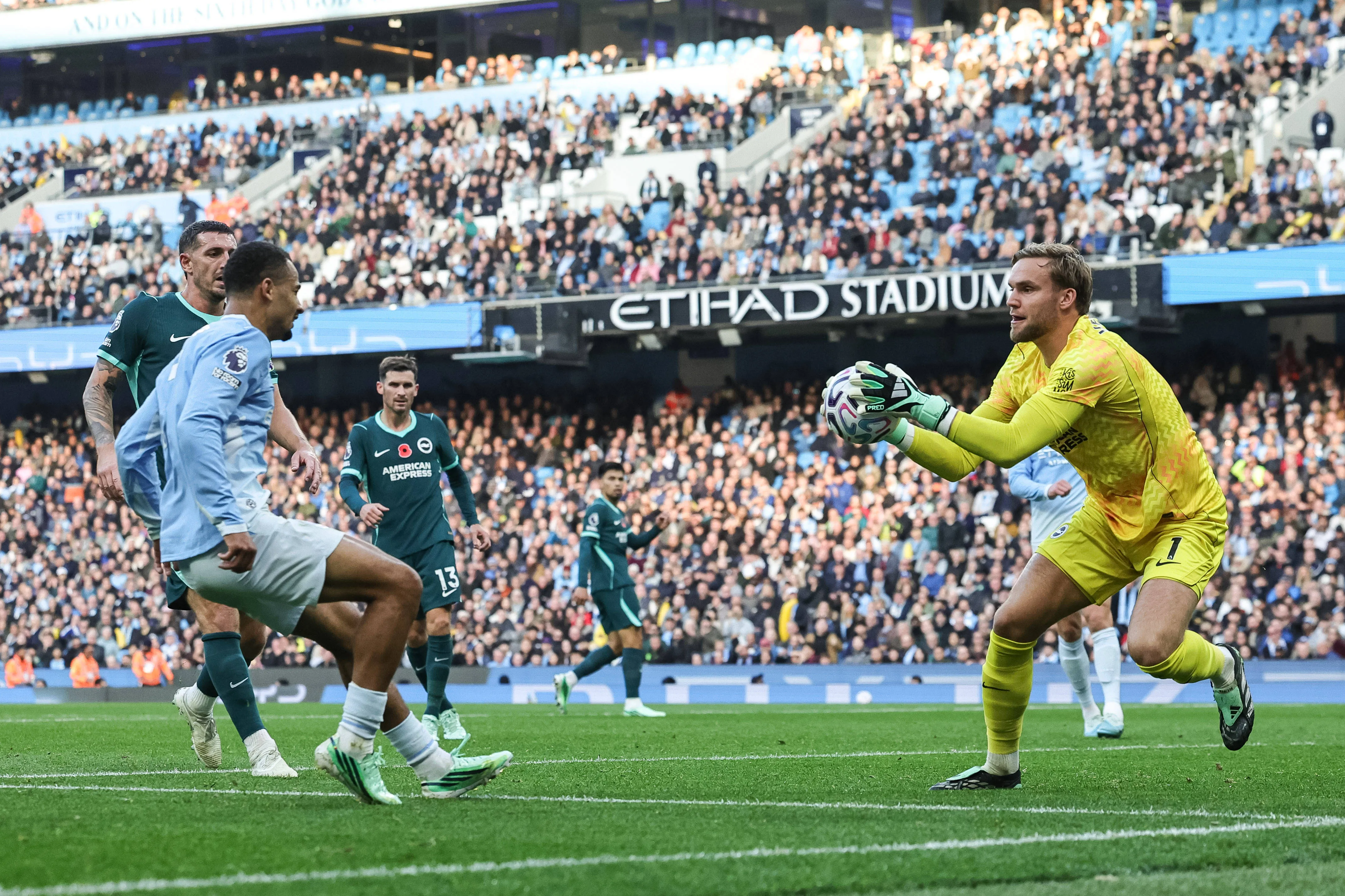 Verbruggen em Manchester City x Brighton