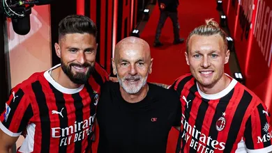 As homenagens para Giroud, Pioli e Kjaer na despedida do Milan em San Siro