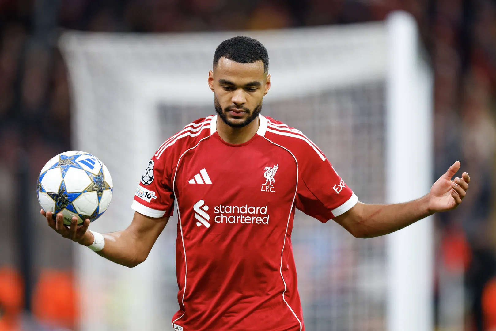 Gakpo em a&ccedil;&atilde;o pelo Liverpool na Champions (Foto: Imago)