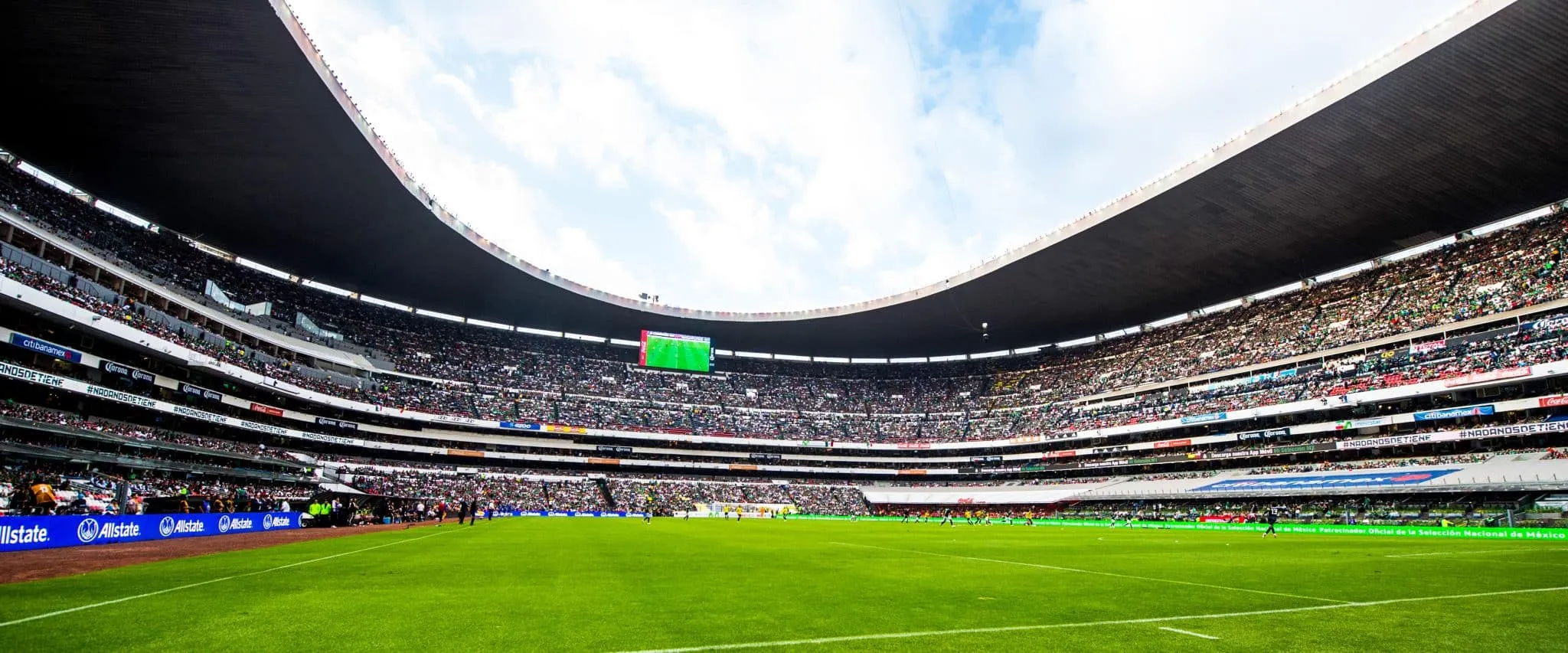 Vista panor&acirc;mica do Est&aacute;dio Azteca, na Cidade do M&eacute;xico