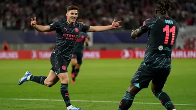 &Aacute;lvarez resolve contra o Leipzig com gola&ccedil;o e segue em uma incr&iacute;vel ascens&atilde;o no Manchester City