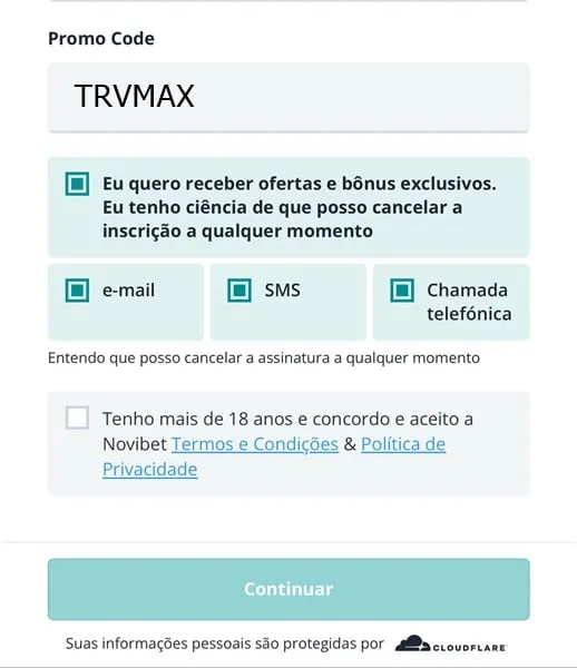 Novibet cadastro: como se registrar no site em 2026