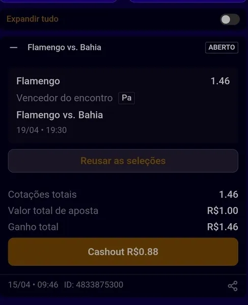 Formato em que o cash out parcial da Multibet fica dispon&iacute;vel
