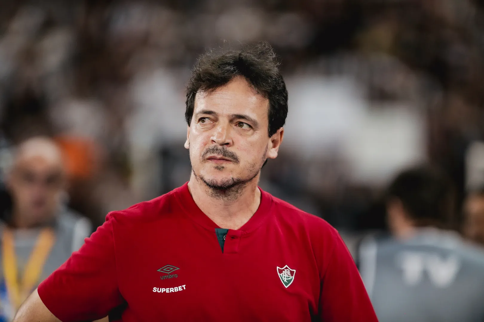 Foto: (Lucas Mer&ccedil;on/Fluminense FC) - Fernando Diniz n&atilde;o resistiu &agrave; press&atilde;o no Fluminense