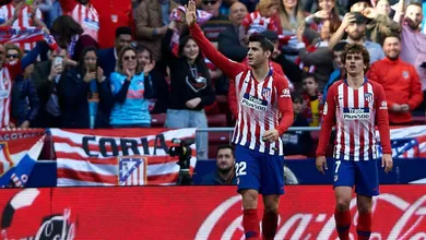 Morata abriu sua contagem pelo Atl&eacute;tico de Madrid, que venceu o Villarreal
