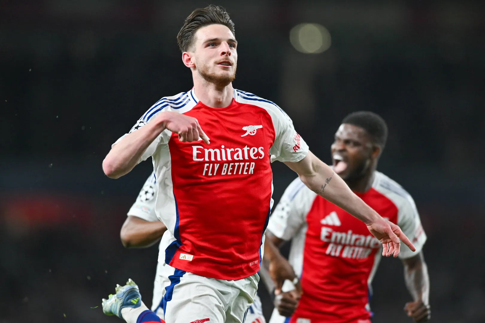 Declan Rice comemora gol do Arsenal