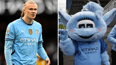 Haaland &eacute; acusado de agredir e causar concuss&atilde;o em mascote do Manchester City; clube nega