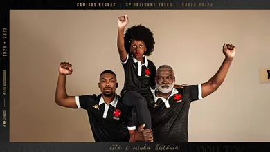 Vasco faz linda homenagem ao centen&aacute;rio dos Camisas Negras com novo terceiro uniforme