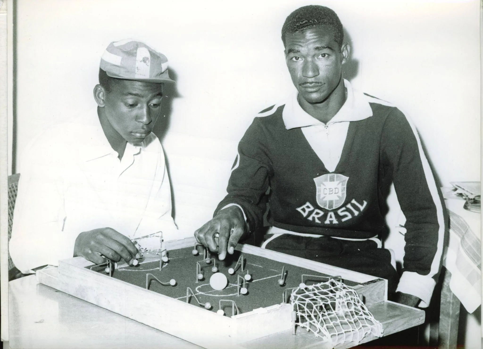 Didi e Pel&eacute; na Copa de 1958 