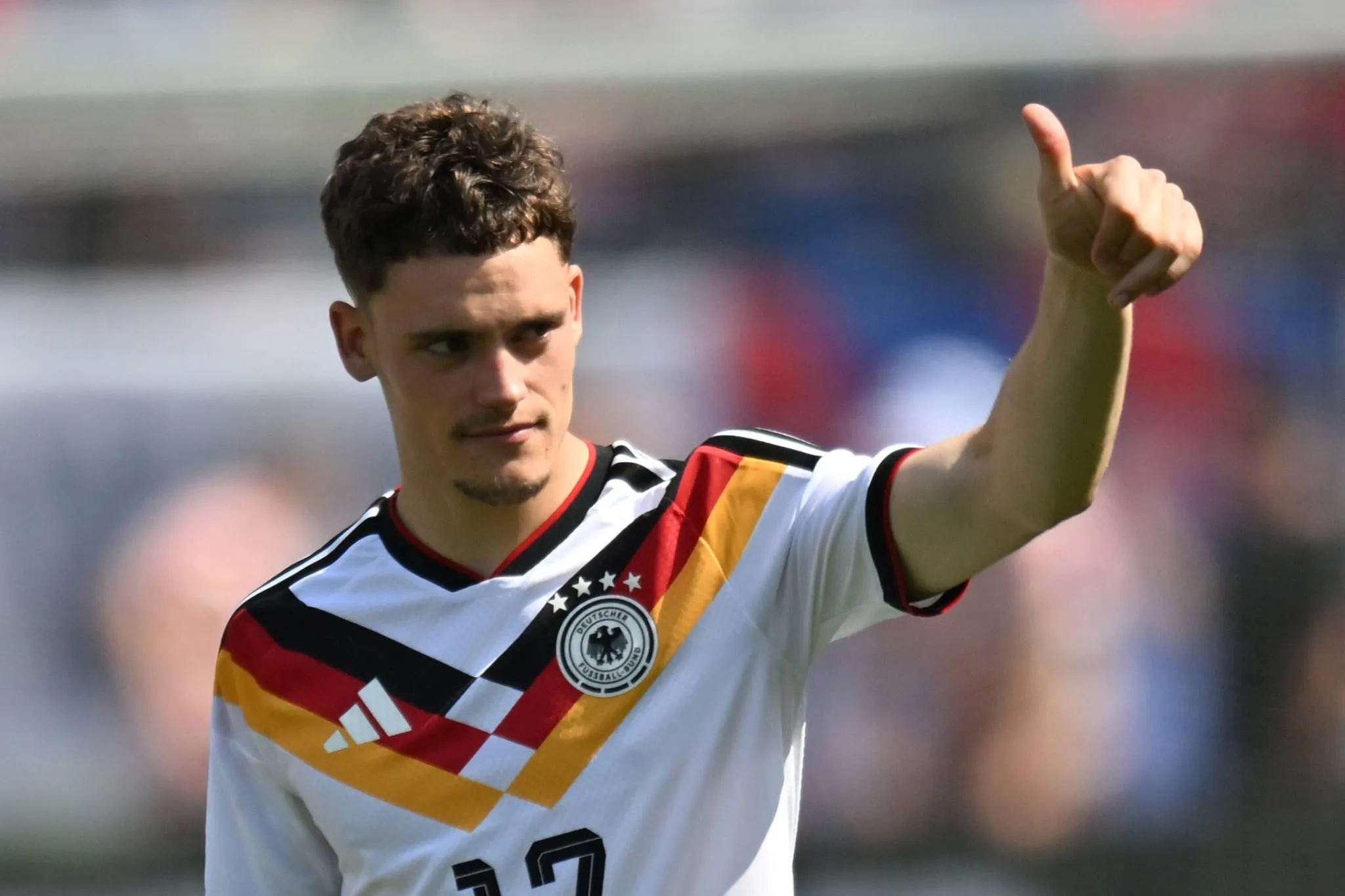 Wirtz em jogo da Alemanha antes da Copa do Mundo