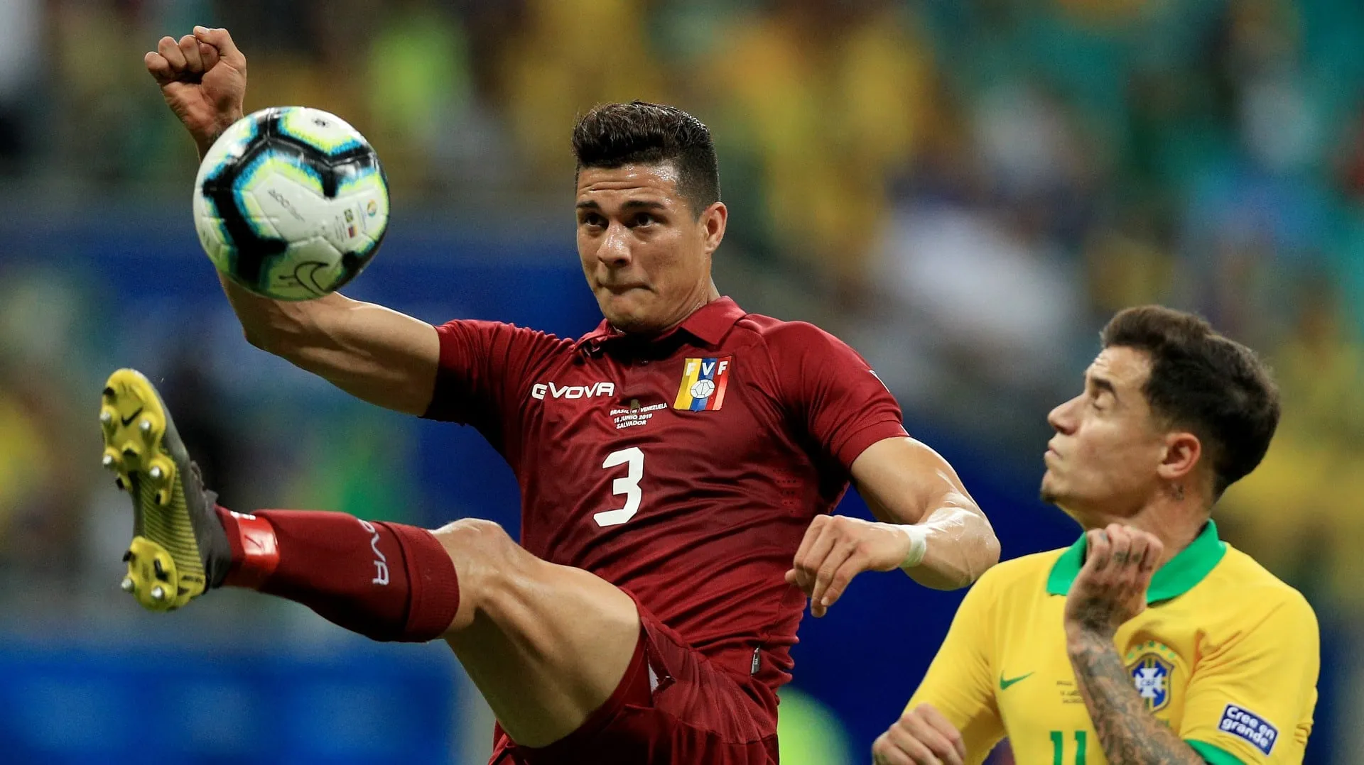 A frustra&ccedil;&atilde;o do Brasil n&atilde;o pode eclipsar a partida&ccedil;a que fez Osorio na zaga da Venezuela