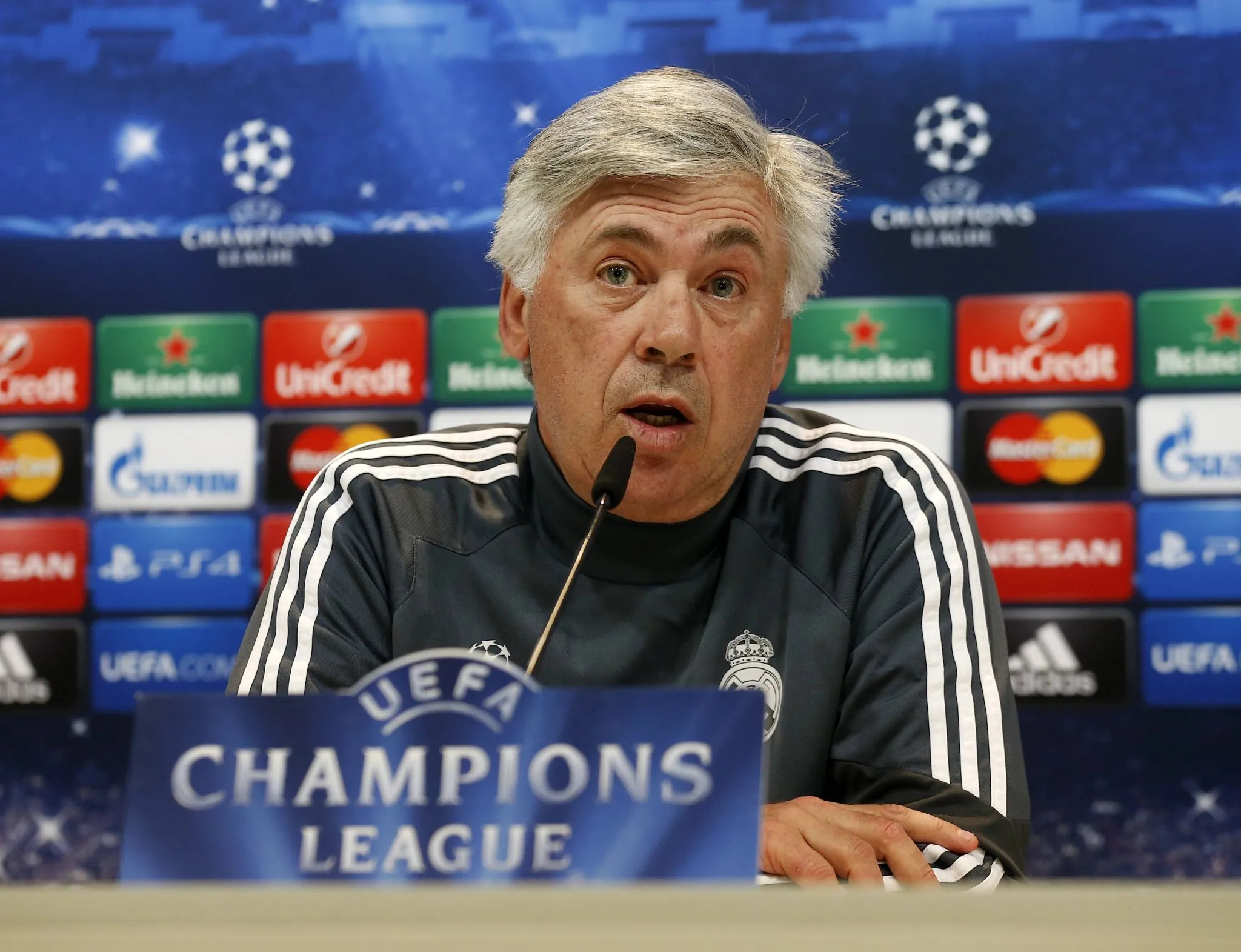 Ancelotti deixou o Real Madrid na segunda temporada em 2015