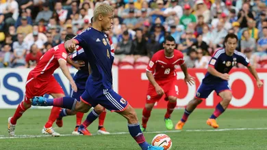 Palestina sentiu o gosto da Copa da &Aacute;sia logo contra o favorito Jap&atilde;o. E foi goleada