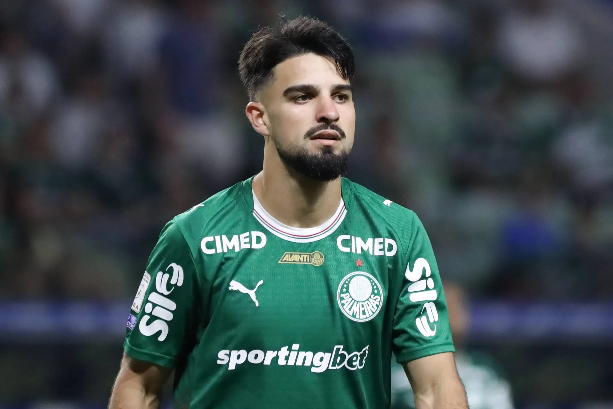 Flaco L&oacute;pez em jogo do Palmeiras