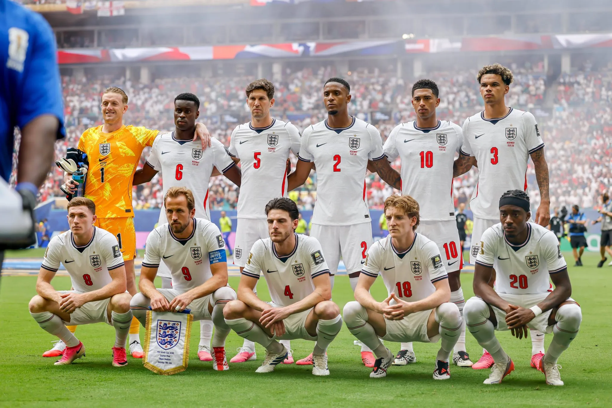 Sele&ccedil;&atilde;o inglesa perfilada 
