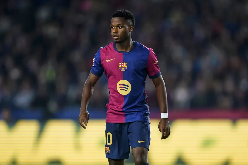 Ansu Fati em a&ccedil;&atilde;o pelo Barcelona