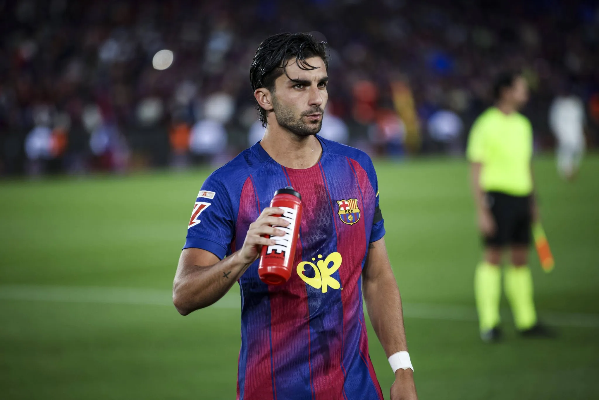Ferran Torres durante jogo do Barcelona 