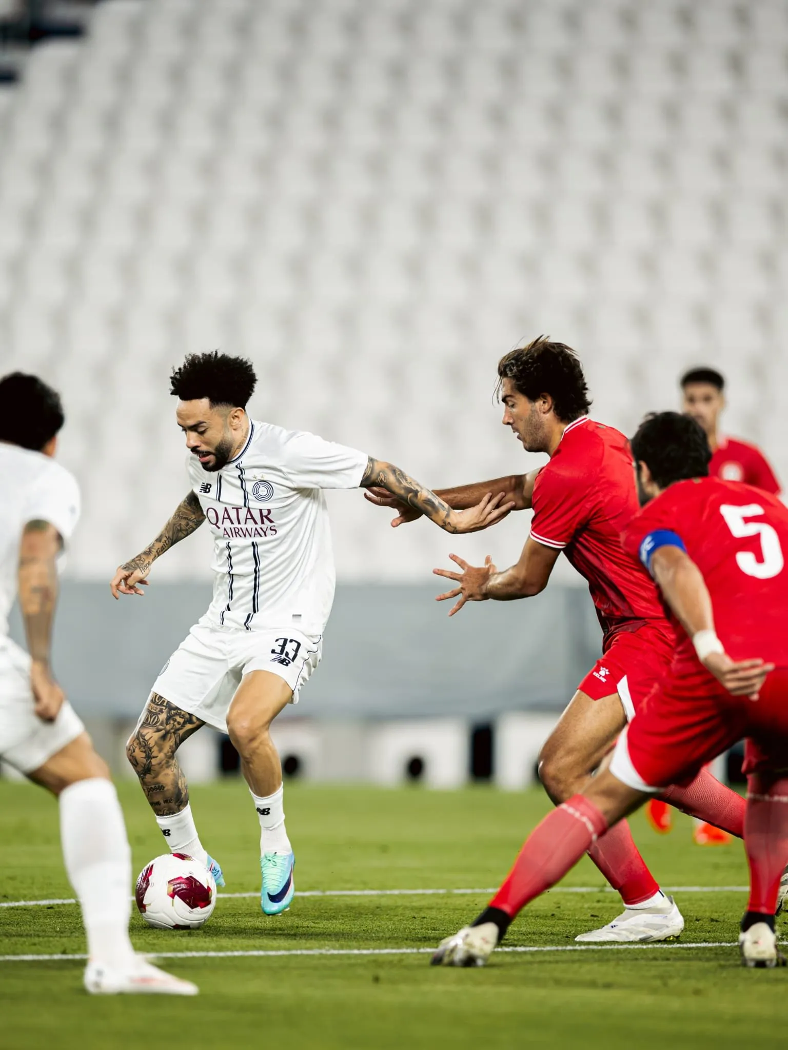 Jo&atilde;o Gabriel marca Claudinho em amistoso entre L&iacute;bano e Al Sadd