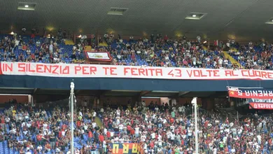 Torcida do Genoa fez 43 minutos de sil&ecirc;ncio em homenagem a mortos em queda de ponte