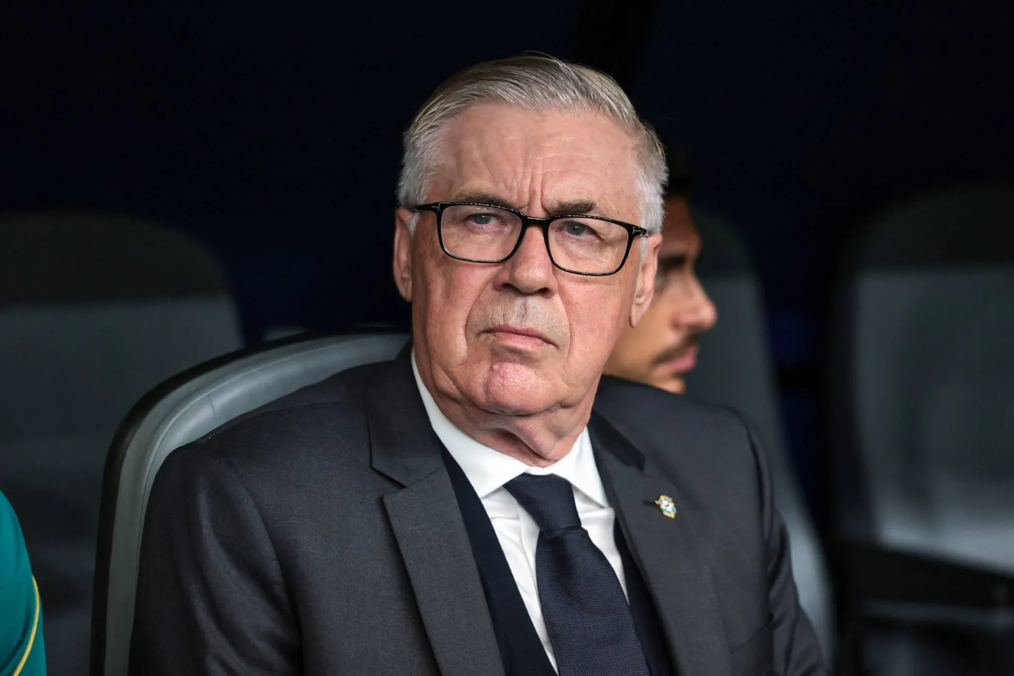Carlo Ancelotti em Brasil x Jap&atilde;o na Copa do Mundo