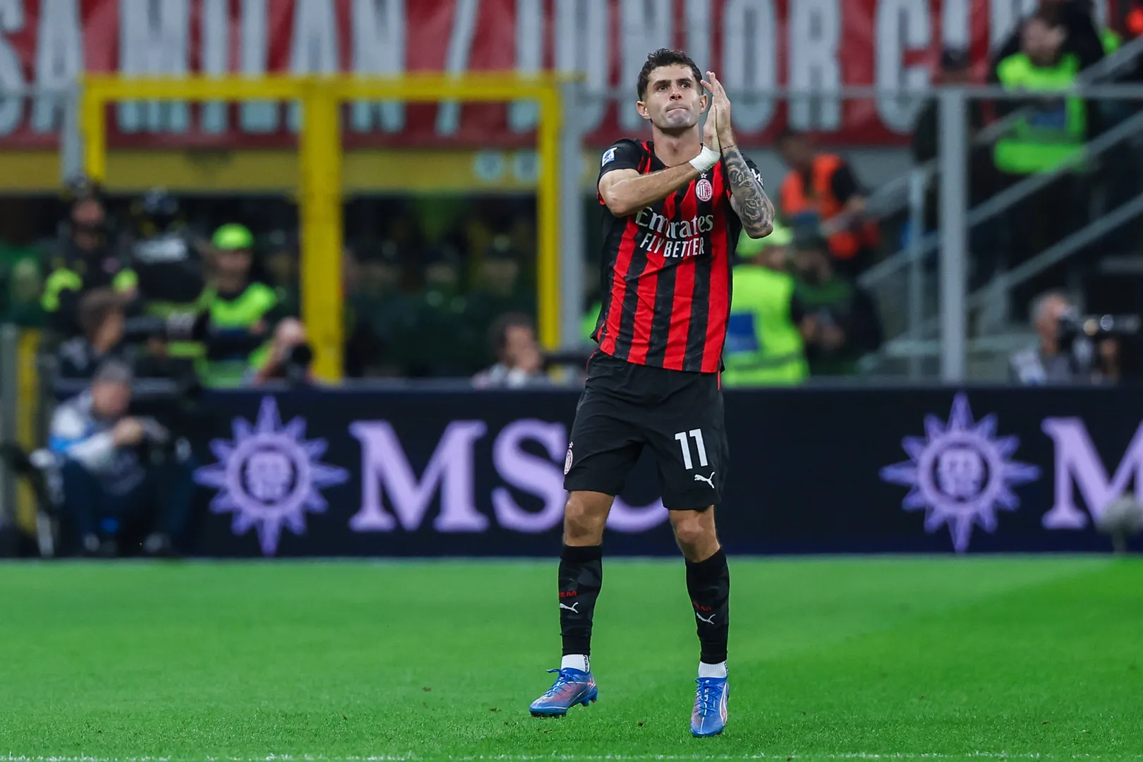 Pulisic contra o Napoli