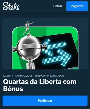 Promo&ccedil;&atilde;o dispon&iacute;vel nas quartas de final da Libertadores na Stake