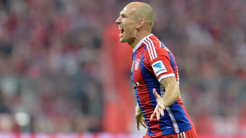 Robben comemora gol pelo Bayern de Munique