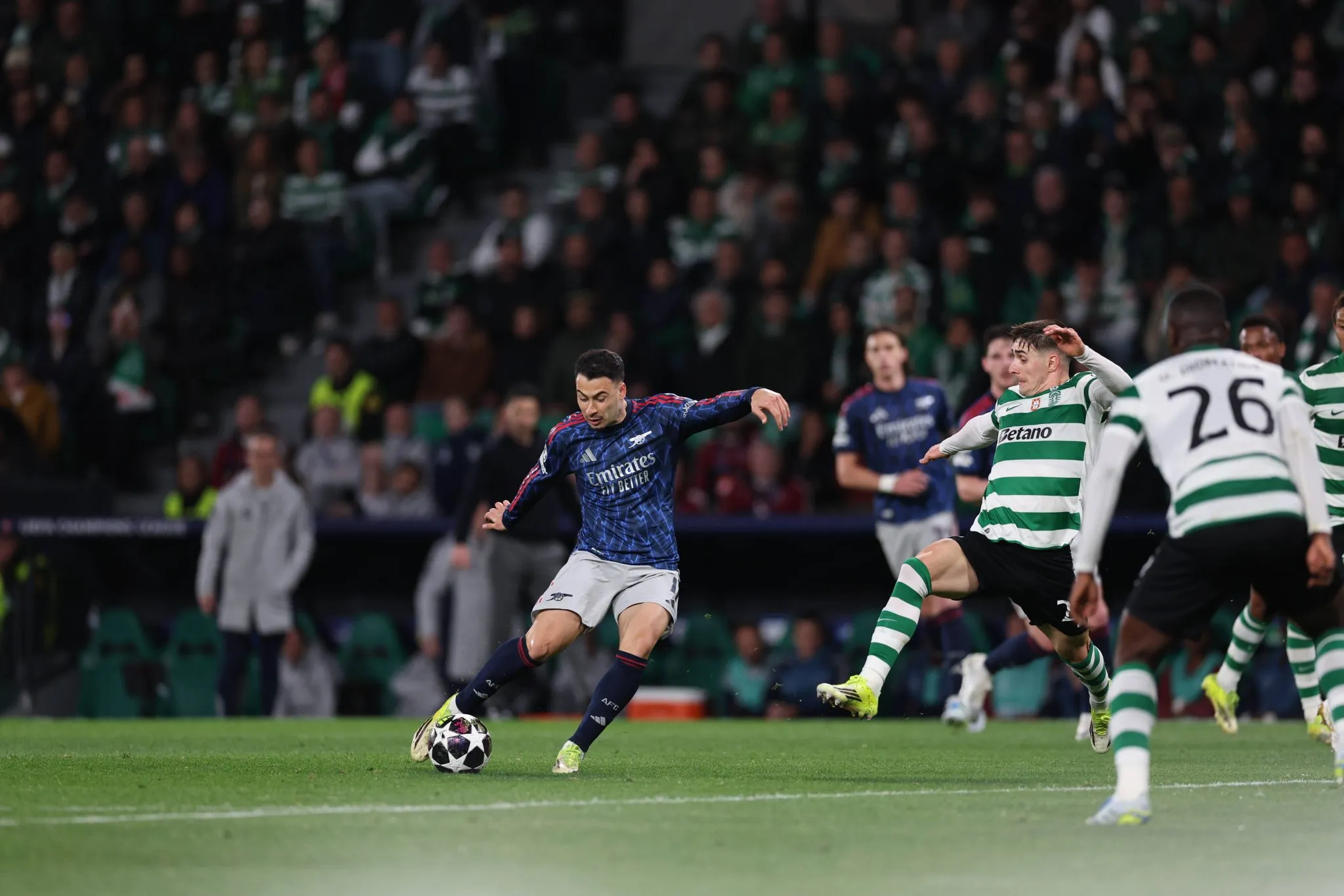 Gabriel Martinelli durante partida entre Arsenal e Sporting pelas quartas de final da Champions League (Foto: IMAGO / ZUMA Press Wire)
