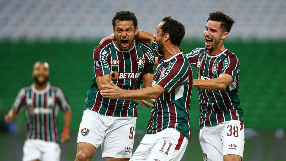 Fred marcou o gol da classifica&ccedil;&atilde;o do Fluminense sobre o Cerro Porte&ntilde;o na Libertadores de 2021 - Foto: Lucas Mer&ccedil;on/Fluminense FC