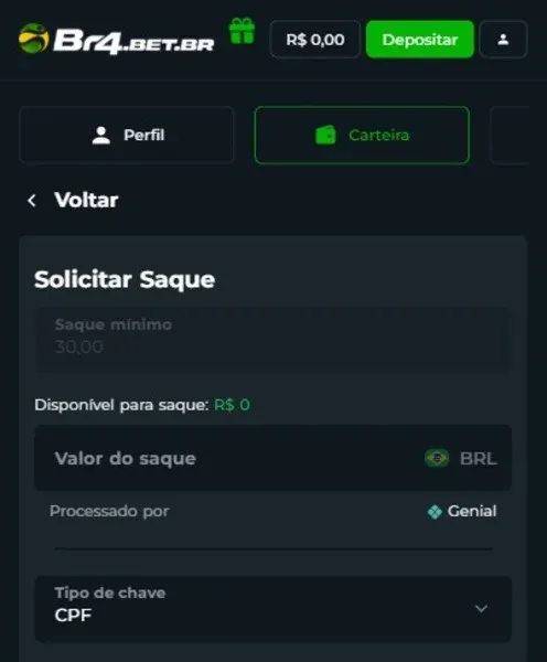 Saque Br4bet: guia completo de dep&oacute;sitos e saques