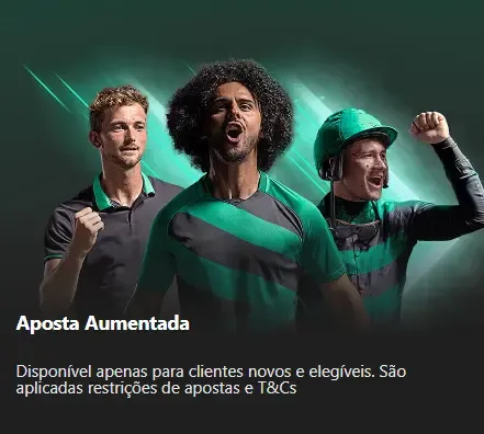 Captura de tela de banner promocional da Aposta Aumentada da Bet365.