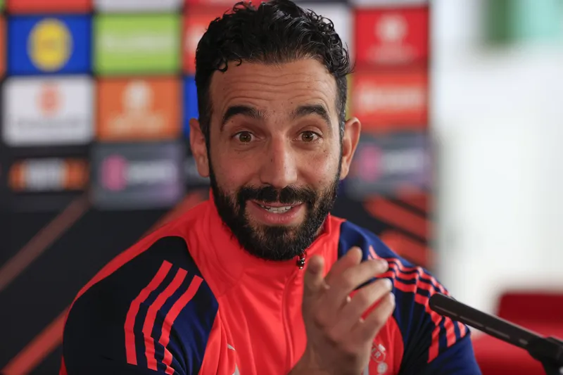R&uacute;ben Amorim, t&eacute;cnico do Manchester United 