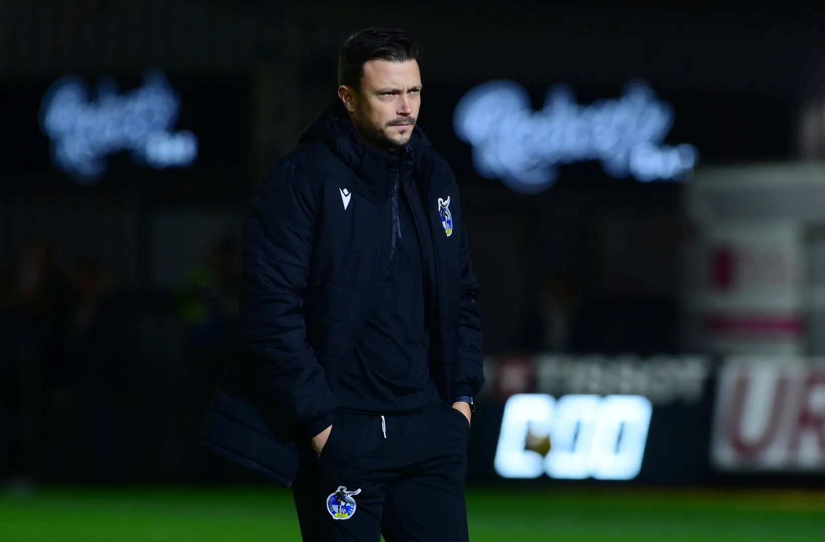 Andy Mangan durante jogo do Bristol Rovers