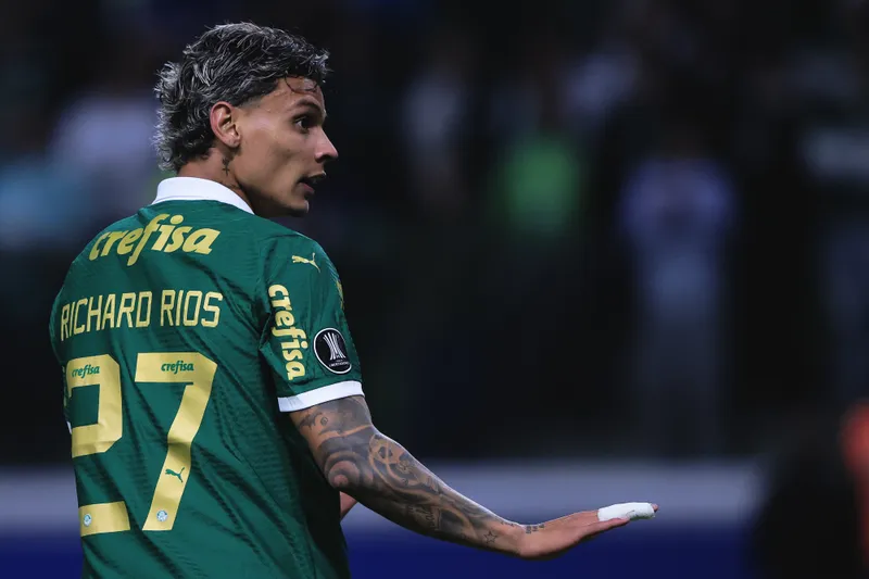 Richard R&iacute;os, volante do Palmeiras
