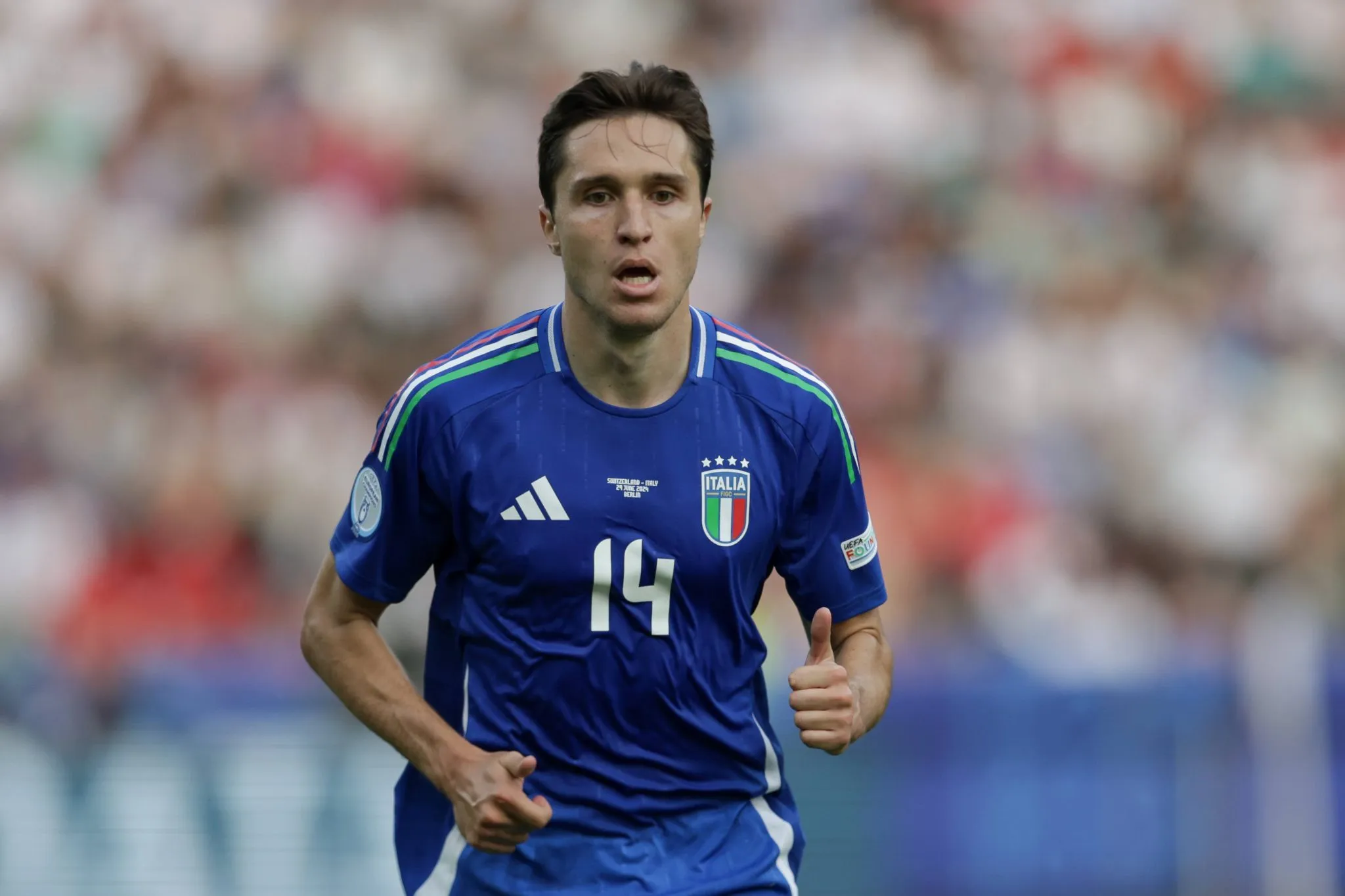 Federico Chiesa, em atua&ccedil;&atilde;o pela sele&ccedil;&atilde;o italiana (Foto: Imago)