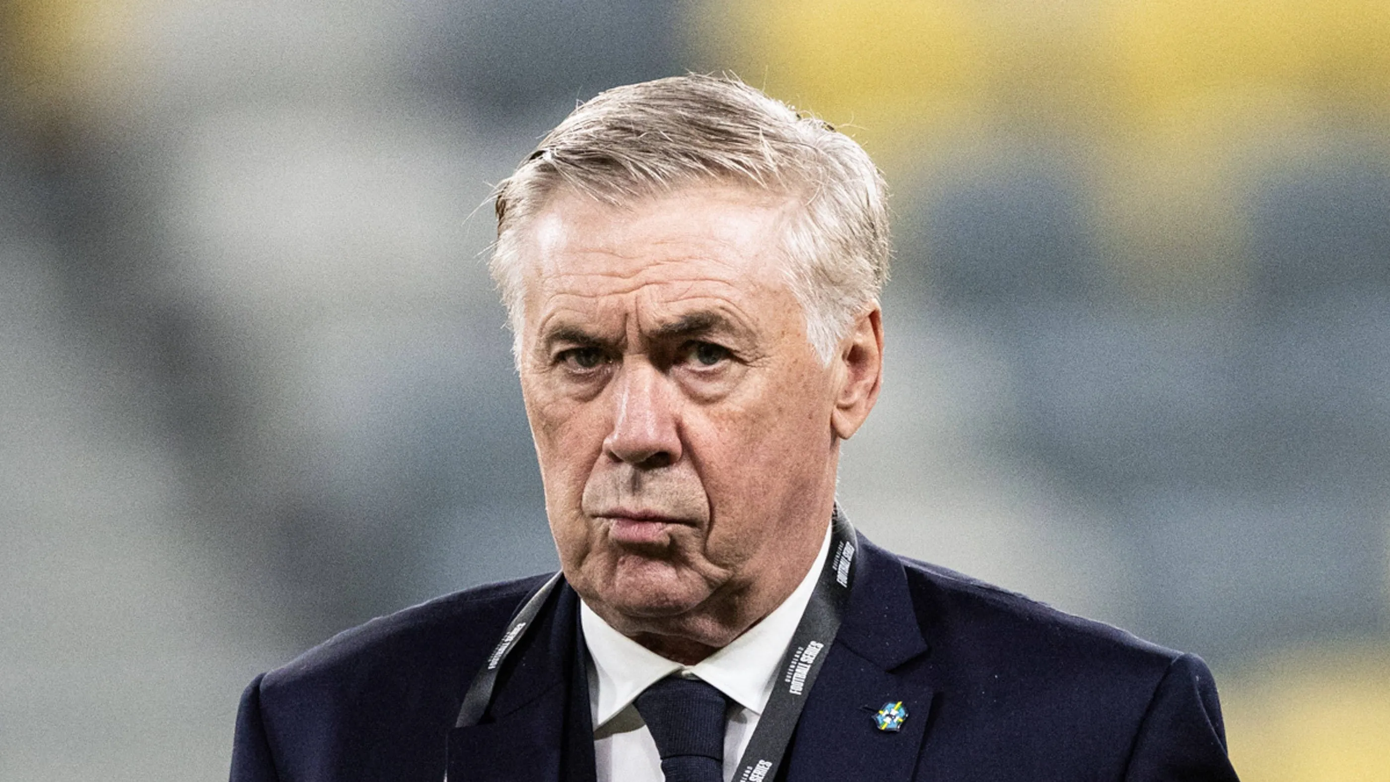 Ancelotti em jogo da seleção brasileira