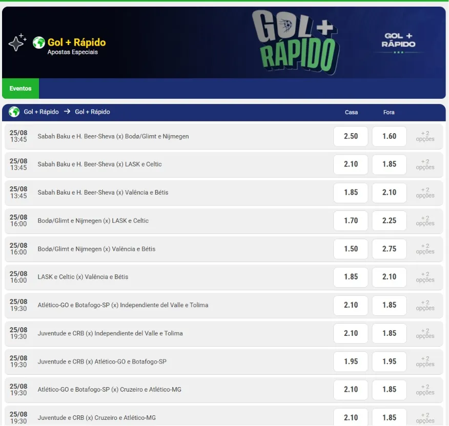 Mercado Gol + R&aacute;pido na BETesporte