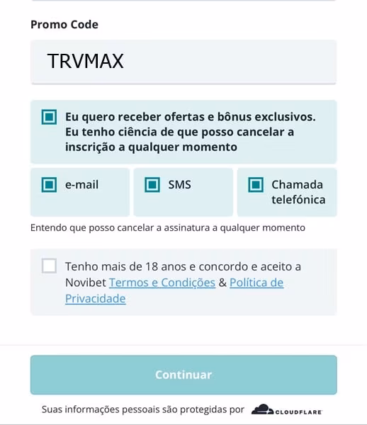 Novibet cadastro: como se registrar no site em 2026