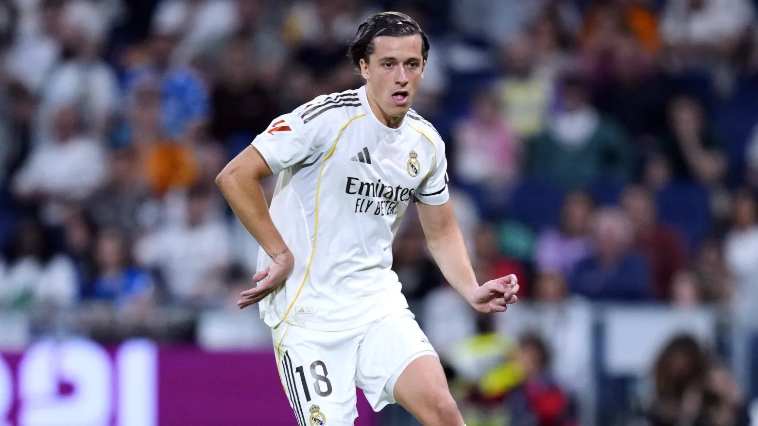 &Aacute;lvaro Carreras, lateral do Real Madrid (Foto: IMAGO / Pressinphoto)