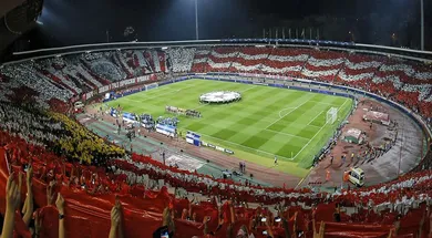 O Estrela Vermelha celebrou sua hist&oacute;ria, no caloroso retorno &agrave; Champions ap&oacute;s 26 anos