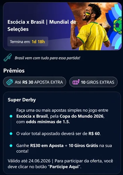 Derby da Copa 2026, promo&ccedil;&atilde;o da Novibet