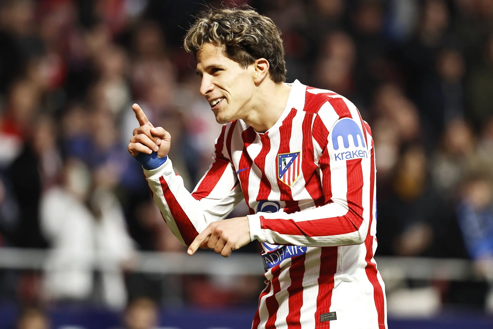 Giuliano Simeone comemora gol do Atl&eacute;tico de Madrid 