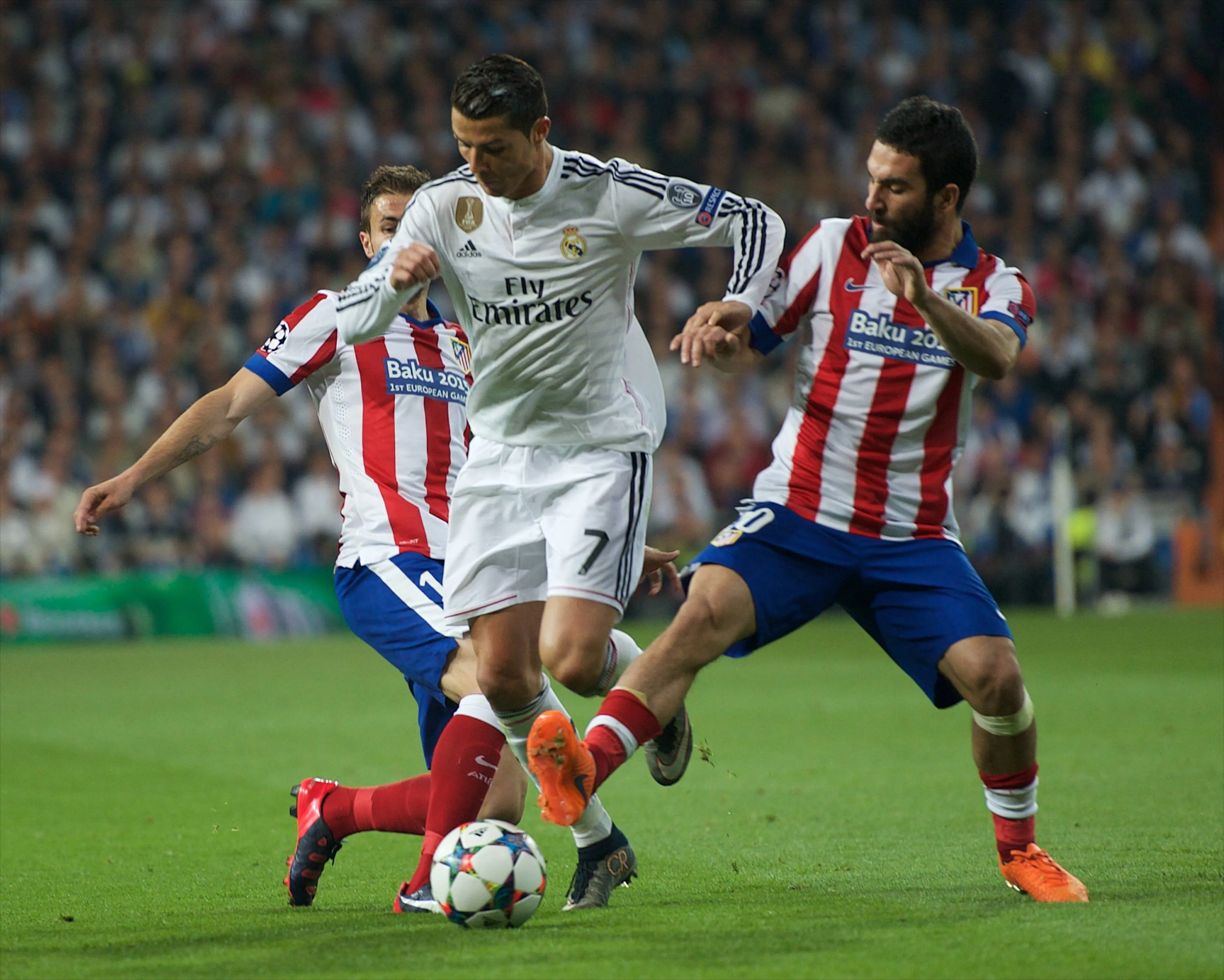 Cristiano Ronaldo durante partida entre Real Madrid e Atl&eacute;tico de Madrid pela Champions League em 2014/15 (Foto: IMAGO / Cordon Press/Miguelez Sports)