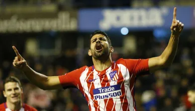 Diego Costa precisou de cinco minutos para voltar a marcar pelo Atl&eacute;tico de Madrid