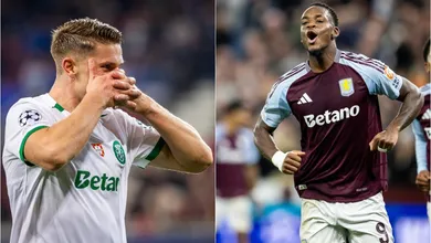 Artilheiros subestimados da Europa garantem vit&oacute;rias de Sporting e Villa na Champions